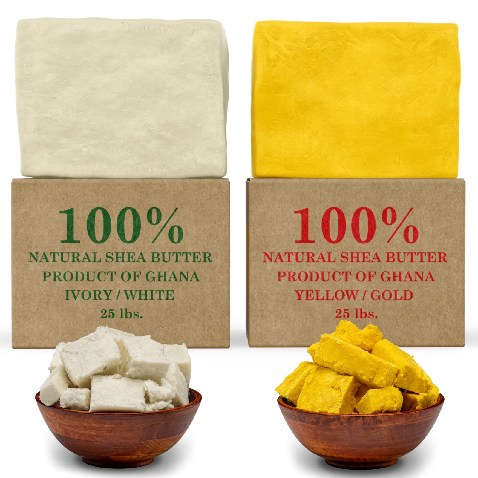 Ivory shea butter vs. Yellow shea butter Silk Route